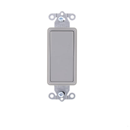 Hubbell HBL2121347GY Gray Decorator Rocker Switch Single Pole 20A 347V SpecGrade