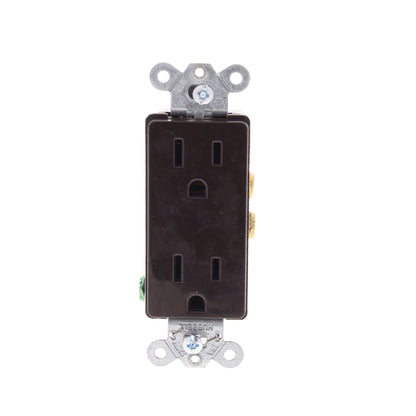 Hubbell HBL2152M2 Brown 15A Receptacle Duplex Outlet NEMA 5-15R 125V Heavy Duty