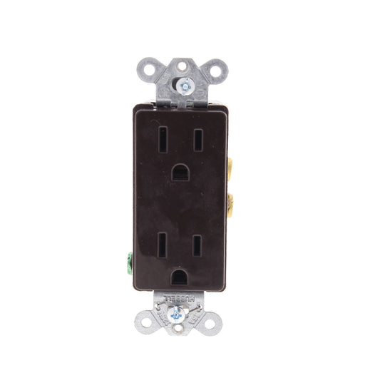 Hubbell HBL2152M2 Brown 15A Receptacle Duplex Outlet NEMA 5-15R 125V Heavy Duty