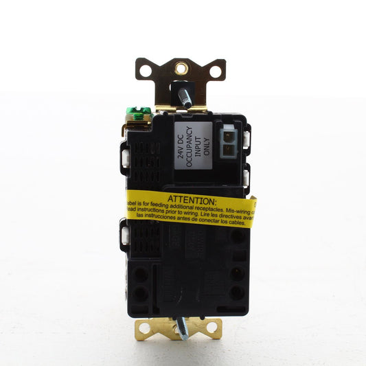 Hubbell White Hospital GR TR 1/2 Controlled Switched Receptacle 20A HBL2182LC1W