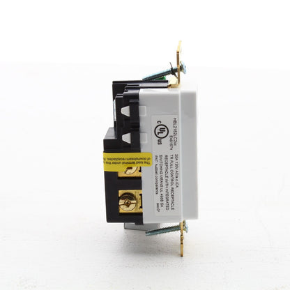 Hubbell White Hospital GR TR 2/2 Controlled Switched Receptacle 20A HBL2182LC2W