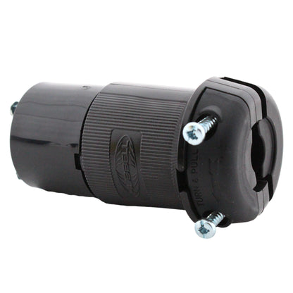 Hubbell HBL2313 All Black 20A Twist Turn Locking Connector Insulgrip L5-20R 125V
