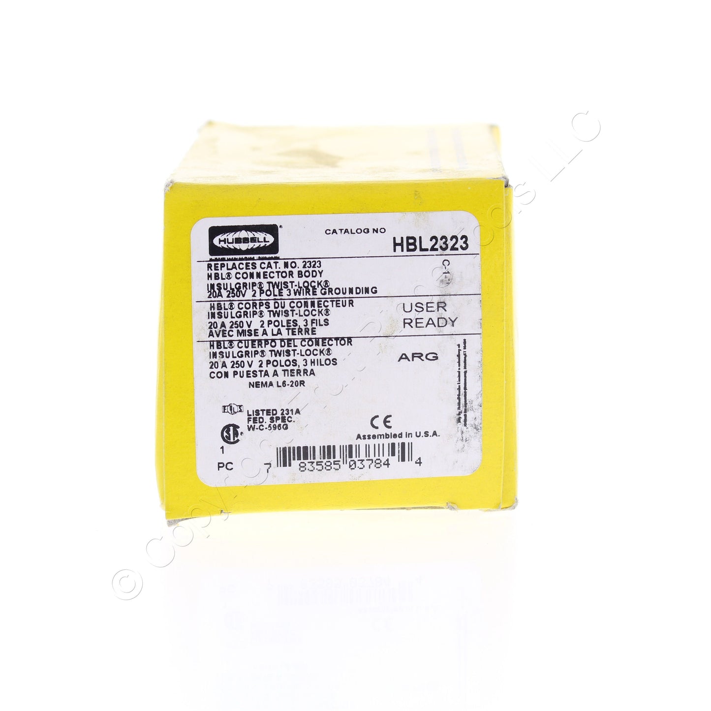 Hubbell Bryant L6-20 Locking Connector Plug Twist Lock NEMA L6-20R 20A 250V 2323