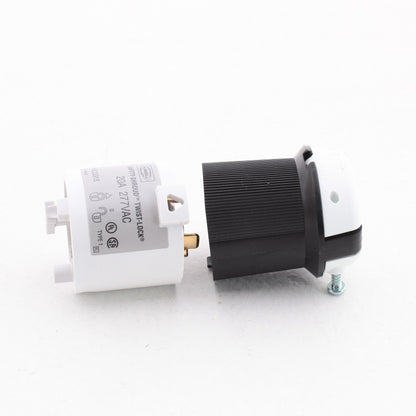 Hubbell HBL2331S 20A Turn Locking Connector Plug w/ Safety Shroud L7-20P 277V