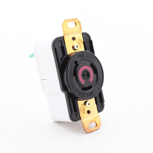 Hubbell EdgeConnect� HBL2340ST 20A Twist Locking Receptacle Outlet L8-20R 480V
