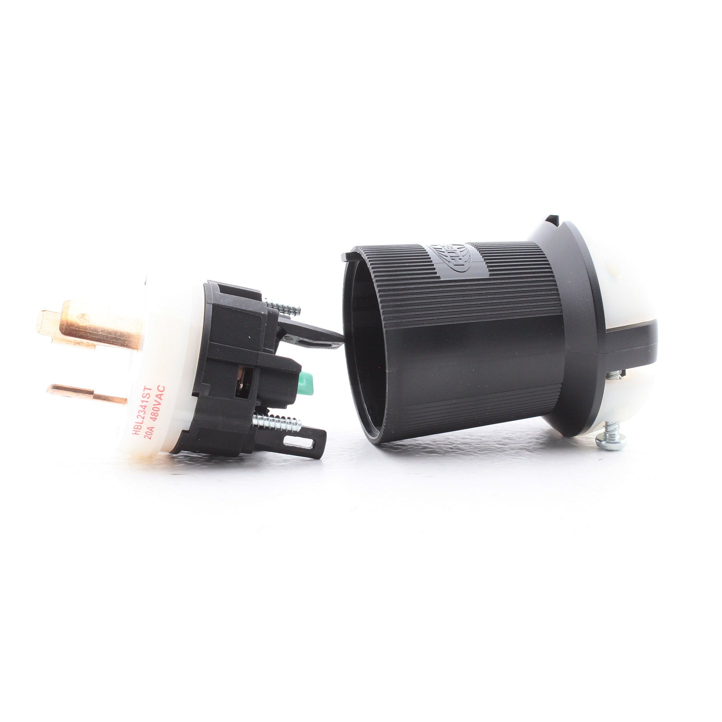 Hubbell EdgeConnect� HBL2341ST 20A Twist Turn Locking Connector Plug L8-20R 480V
