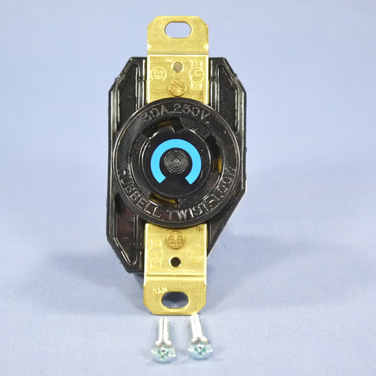 Hubbell L6-30 Locking Receptacle Turn Lock Outlet NEMA L6-30R 30A 250V HBL2620