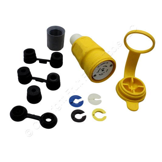 Hubbell 27W81 Watertight Turn Locking 20A Connector NEMA L21-20R 3?Y 120/208V
