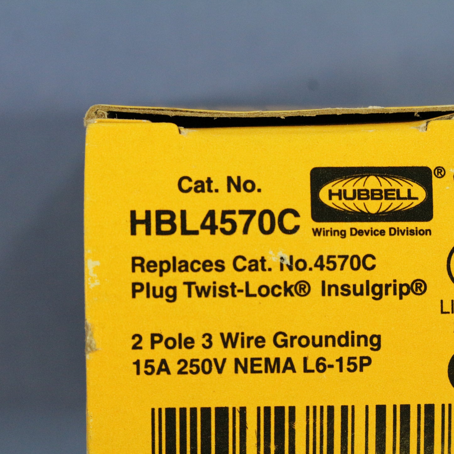 Hubbell Bryant Insulgrip Locking Plug Twist Lock NEMA L6-15P 15A 250V HBL4570C