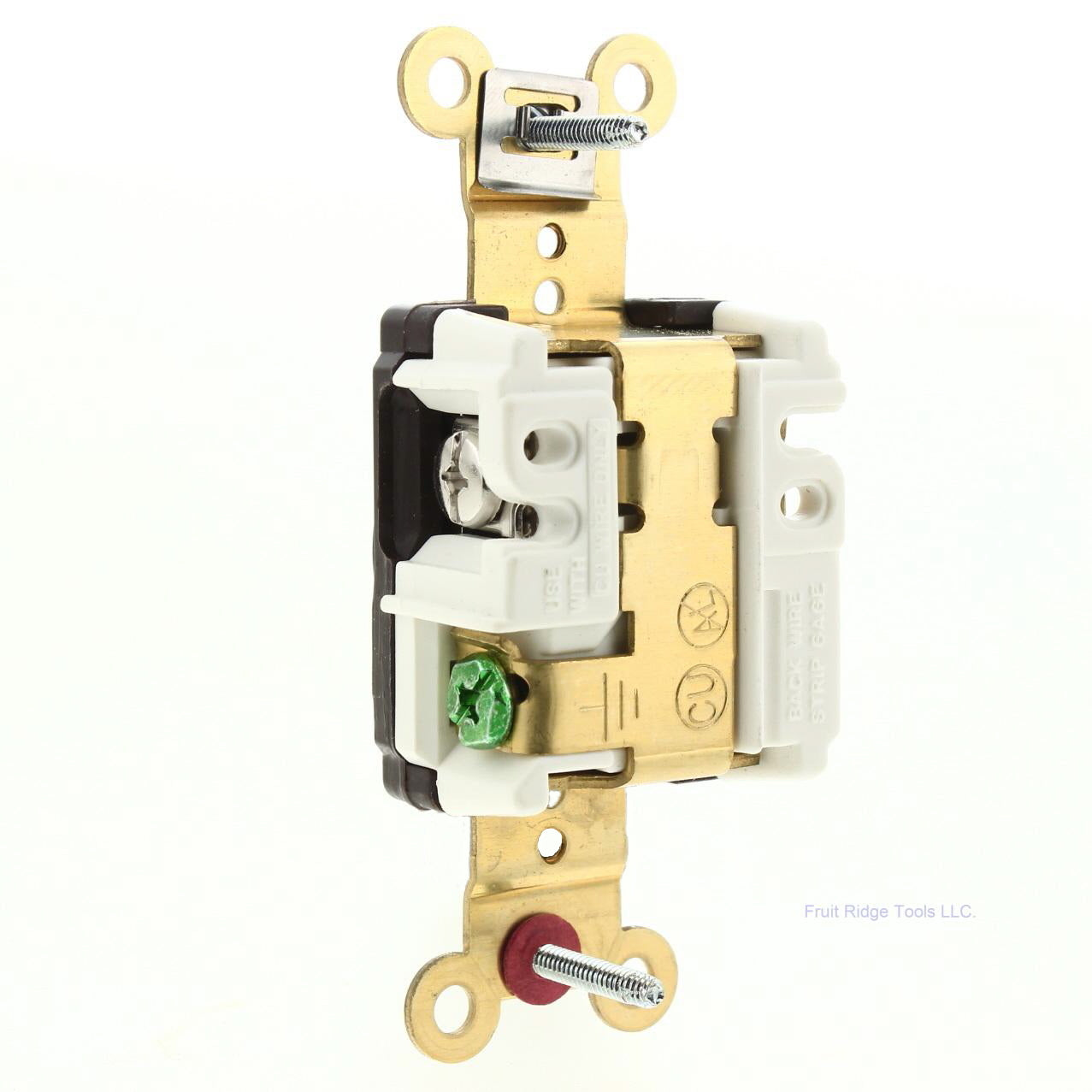 Hubbell Bryant Brown Industrial Single Outlet Receptacle 15A 125V 5-15R HBL5261
