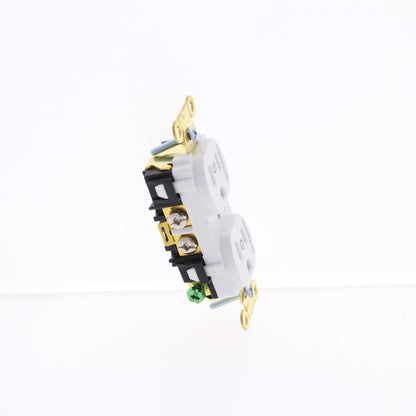 Hubbell White Industrial Tamper Receptacle 2/2 Controlled 15A HBL5262C2WHITR