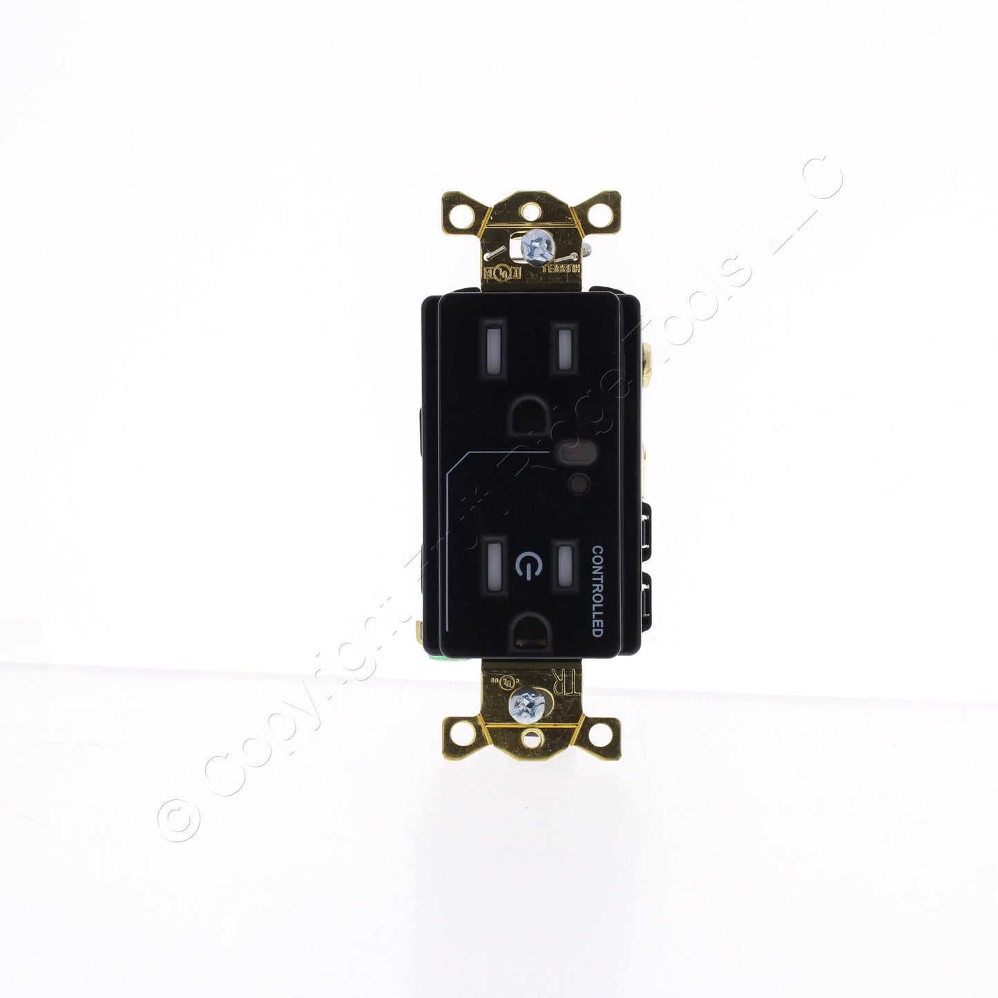 Hubbell Black Industrial TR 1/2 Controlled Switched Receptacle 15A HBL5262LC1BK