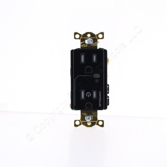 Hubbell Black Industrial TR 1/2 Controlled Switched Receptacle 15A HBL5262LC1BK