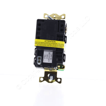 Hubbell Black Industrial TR 1/2 Controlled Switched Receptacle 15A HBL5262LC1BK