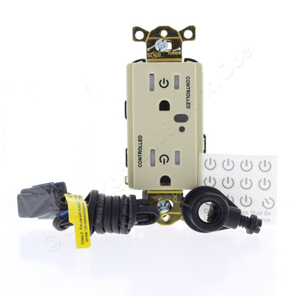Hubbell Ivory Industrial TR 2/2 Controlled Switched Receptacle 15A HBL5262LC2I