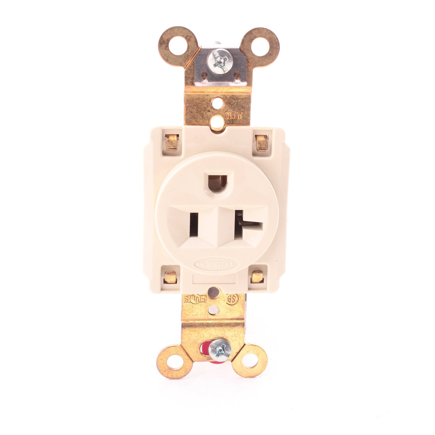 Hubbell Ivory Straight Blade Receptacle Outlet NEMA 5-20R 20A 125V HBL5361-I