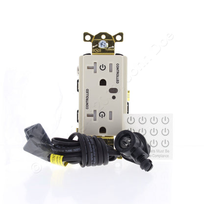 Hubbell Lt Almond Industl TR 2/2 Controlled Switched Receptacle 20A HBL5362LC2LA