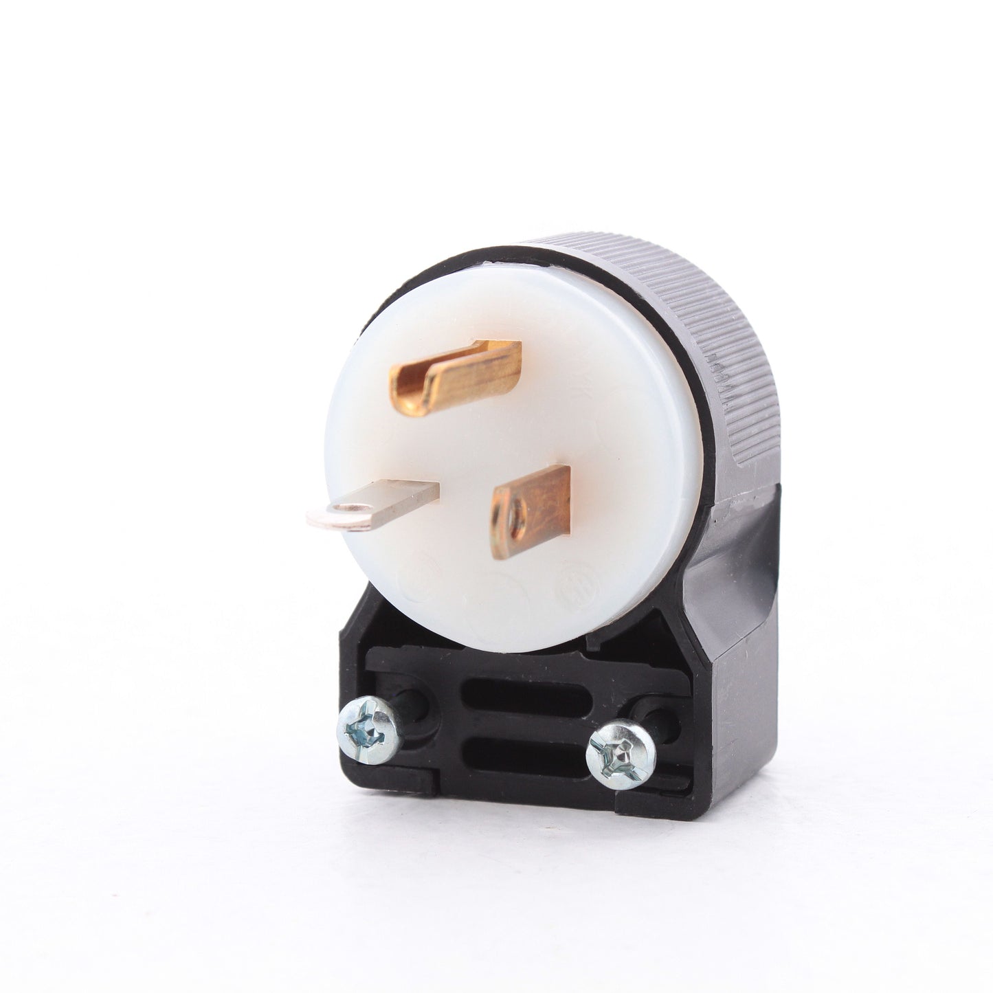 Hubbell HBL5366CA Straight Blade Plug 20A 125V 5-20P Insulgrip Angle Black/White