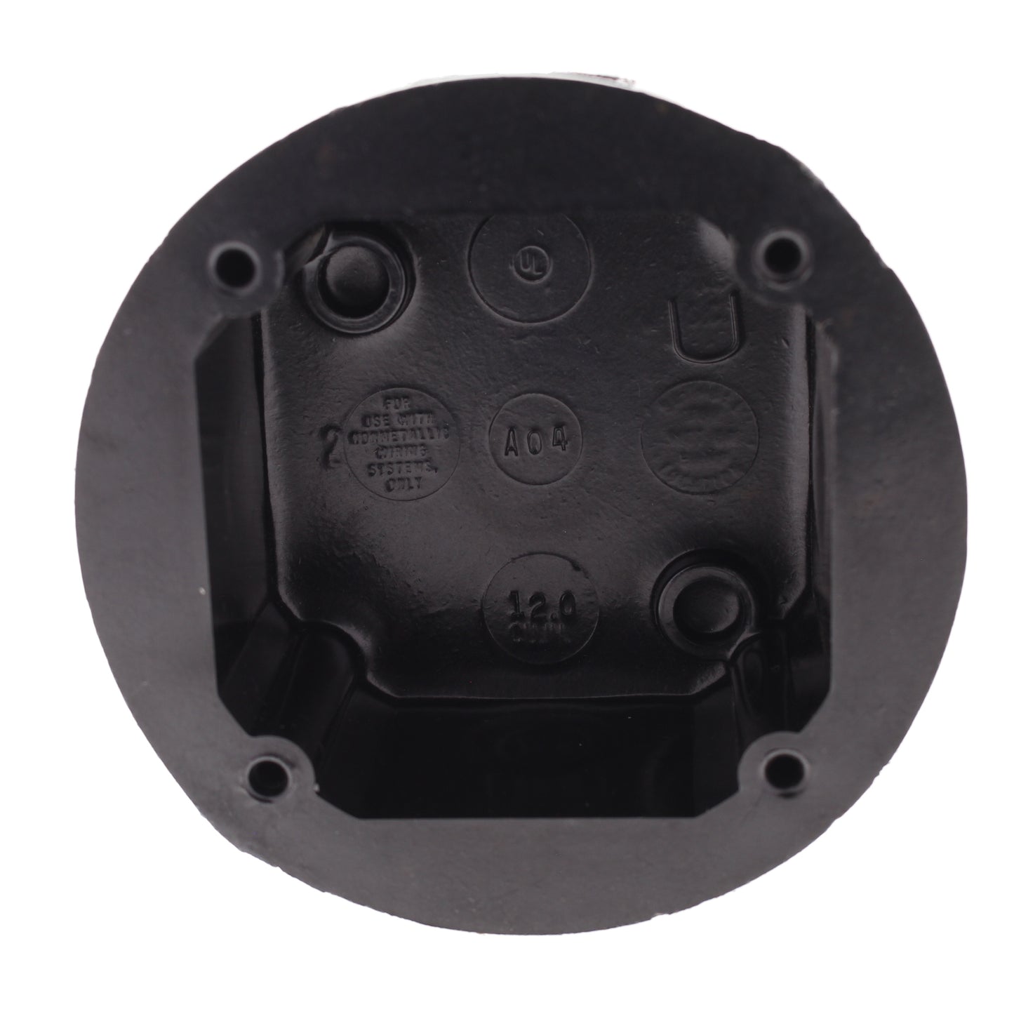 Hubbell Marine Grade 4" Round Black Non-Metallic DockSide Junction Box HBL6081