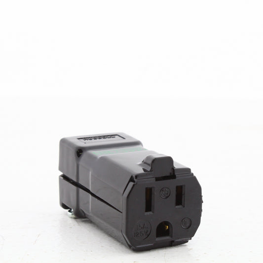 Hubbell HBL8119VBK Black Hospital Grade 15A 125V Connector MACTech LED Valise