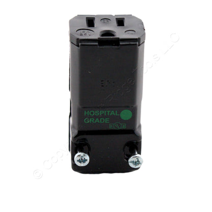 Hubbell Black Hospital Grade Connector "Universal Studios" 15A 125V HBL8119VBK
