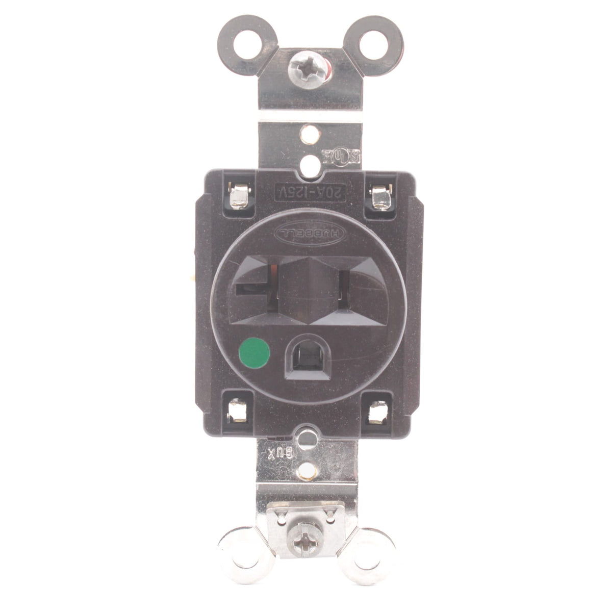 Hubbell HBL8310 Brown Single Receptacle Outlet 20A 125V 5-20R Hospital Grade