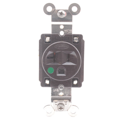 Hubbell HBL8310 Brown Single Receptacle Outlet 20A 125V 5-20R Hospital Grade