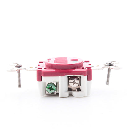 Hubbell HBL8310R Red Single Receptacle Outlet 20A 125V 5-20R Hospital Grade