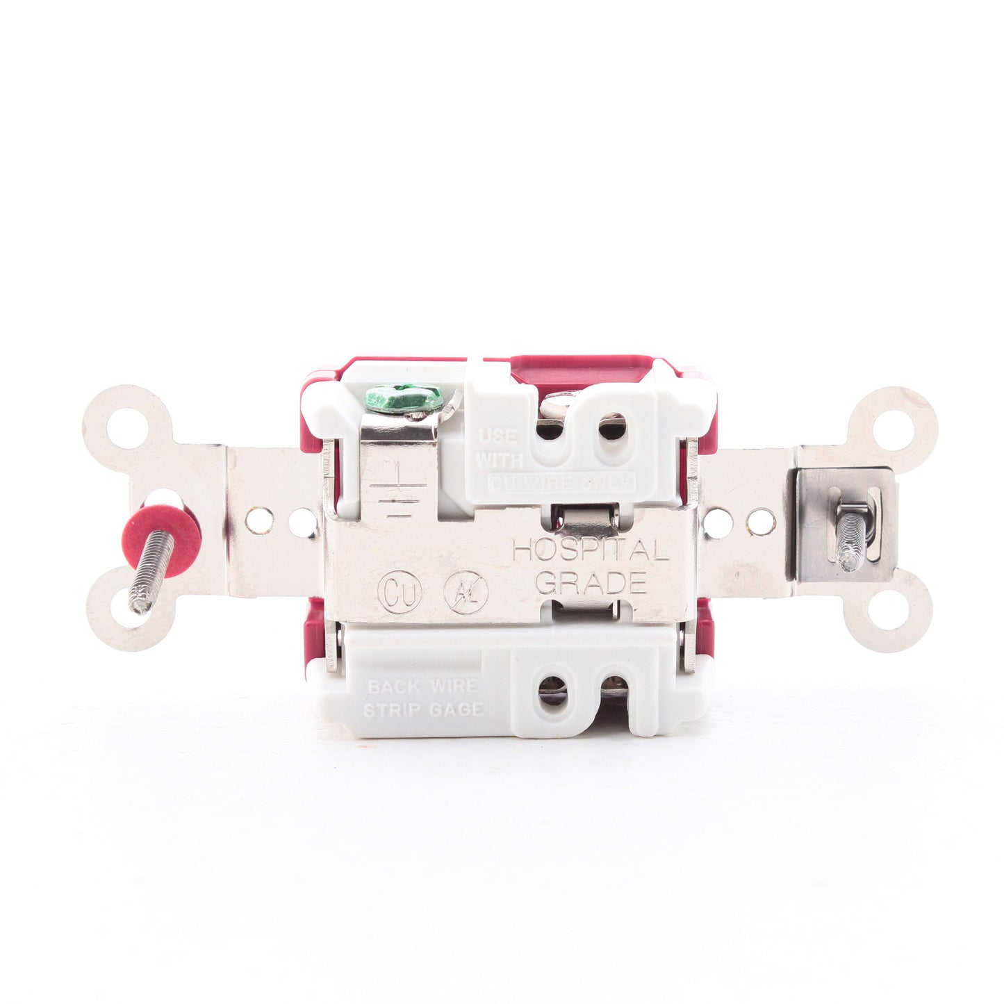 Hubbell HBL8310R Red Single Receptacle Outlet 20A 125V 5-20R Hospital Grade