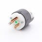 Hubbell HBL8315C 20A 5-20P Hospital Connector Plug Straight Blade Black White