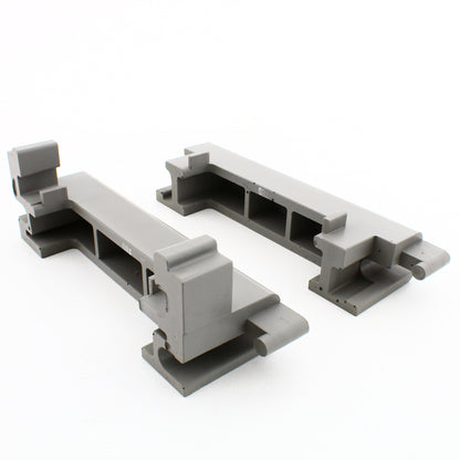 2 Gray Hubbell AccessTrak Cable Ramp Trough End Rails 5-Channel HBLAT5ERA