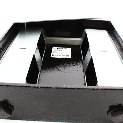 Hubbell HBLCFB401CB 4-Gang Shallow Cast Iron Concrete Floor Box 25.5 cu in.