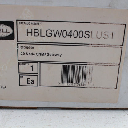 Hubbell HBLGW0400SLUS1 InSight Ethernet Cable Data Gateway 30 Node SNMP Gateway