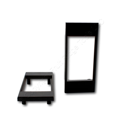 Hubbell HBLIMFBK Black 1-Gang iStation Wallplate Snap-In Infini Faceplate 2-pack