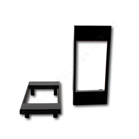 Hubbell HBLIMFBK Black 1-Gang iStation Wallplate Snap-In Infini Faceplate 2-pack