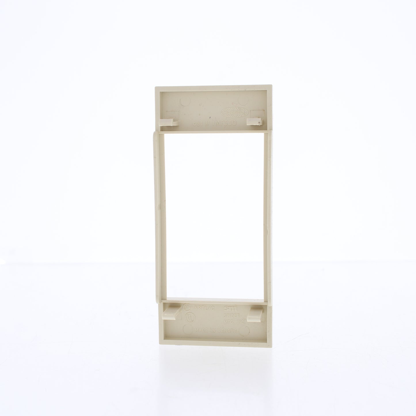 Hubbell HBLIMFI Ivory 1-Gang iStation Wallplate Snap-In Infini Faceplate 2-pack