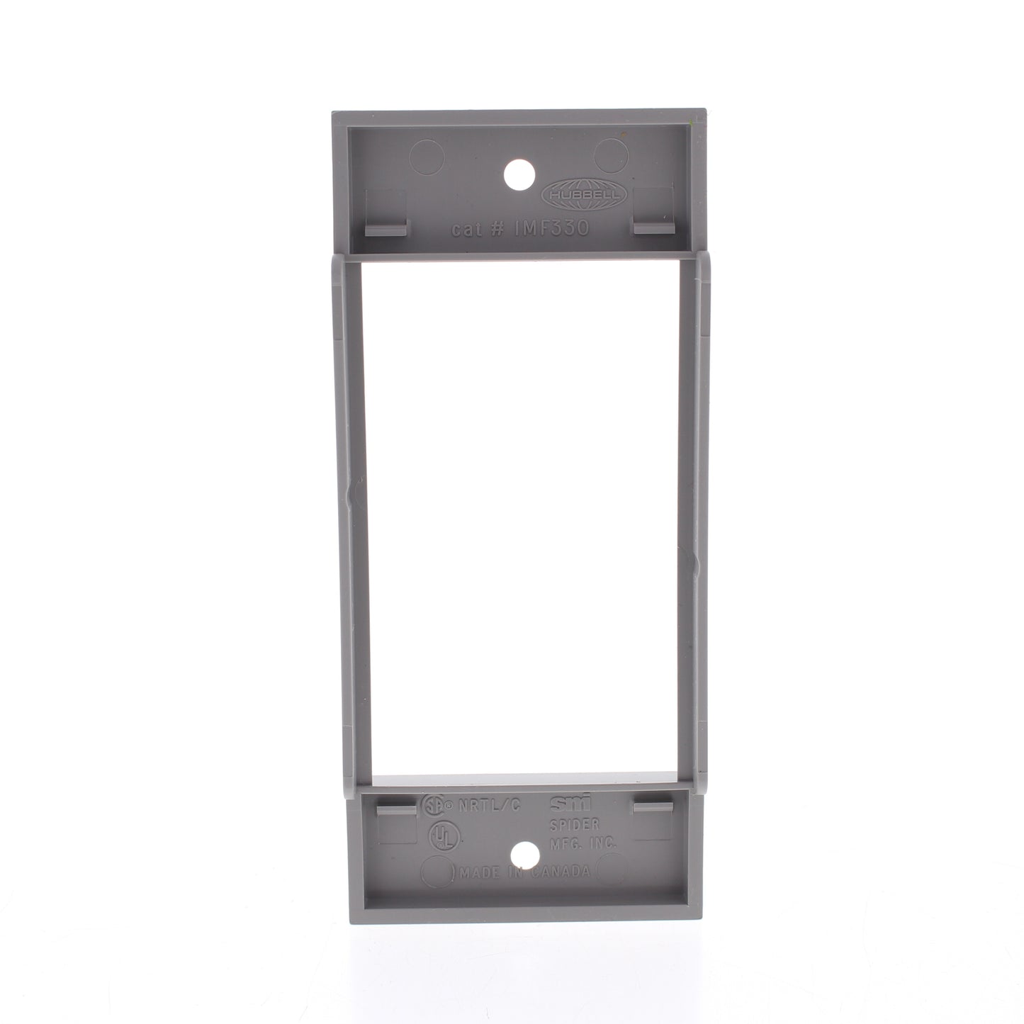Hubbell HBLIMFSGY Gray 1-Gang 3-Unit, iStation PVC Rigid Custom Wallplate 25pcs