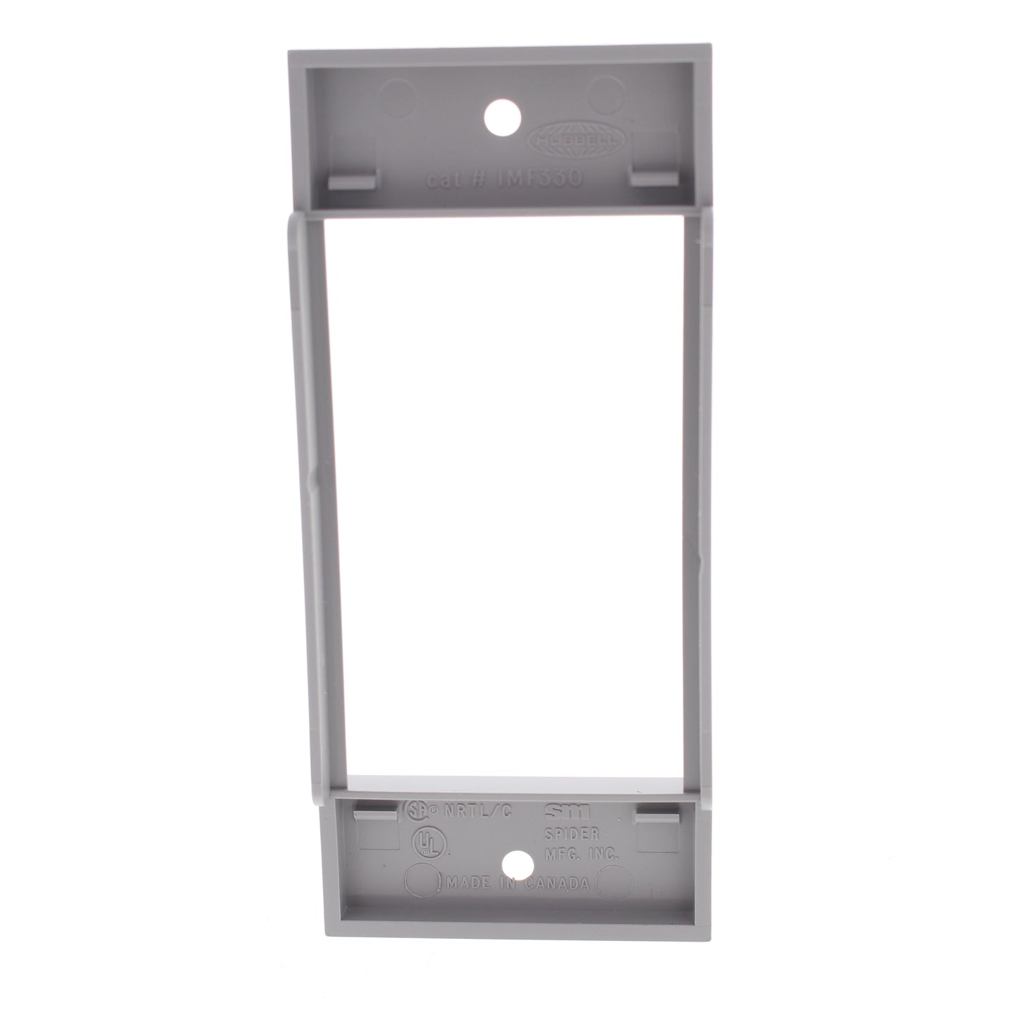 Hubbell HBLIMFSGY Gray 1-Gang 3-Unit, iStation PVC Rigid Custom Wallplate Cover