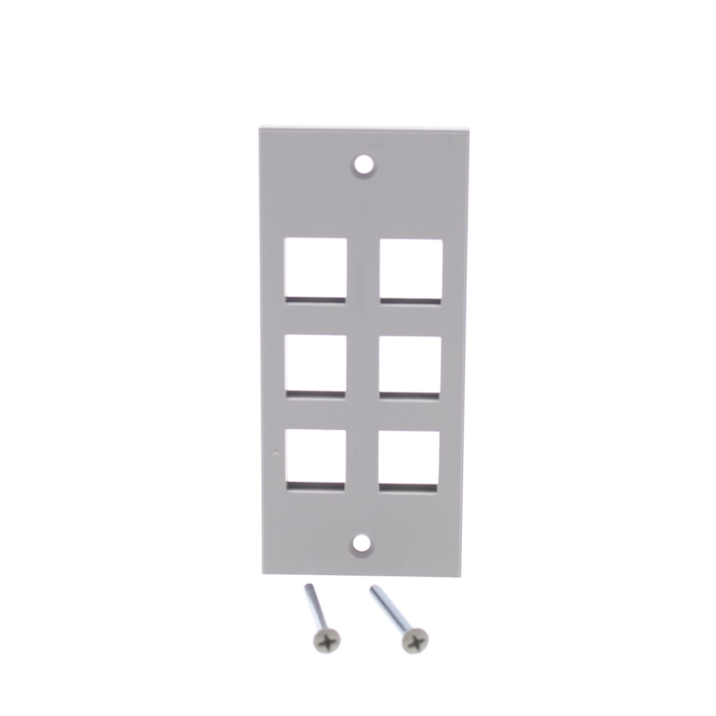 Hubbell HBLKR314SGY Gray 1-Gang MultiConnect Face Plate for Krone Screw Mount