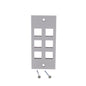 Hubbell HBLKR314SGY Gray 1-Gang MultiConnect Face Plate for Krone Screw Mount