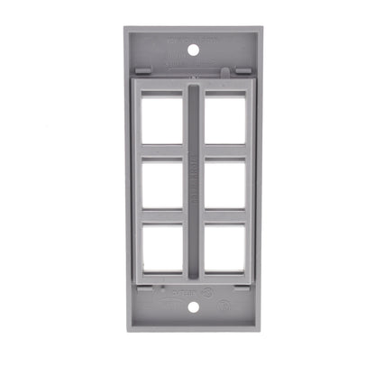 Hubbell HBLKR314SGY Gray 1-Gang MultiConnect Face Plate for Krone Screw Mount