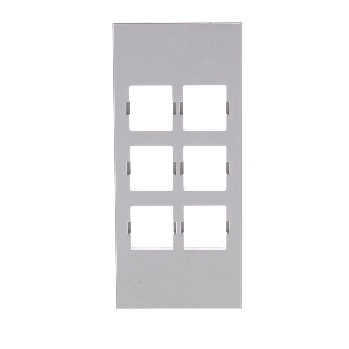 Hubbell HBLLT309GY Gray 1-Gang 6-Port, Lucent PVC Rigid Custom Wallplate 25pcs