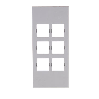 Hubbell HBLLT309GY Gray 1-Gang 6-Port, Lucent PVC Rigid Custom Wallplate 25pcs