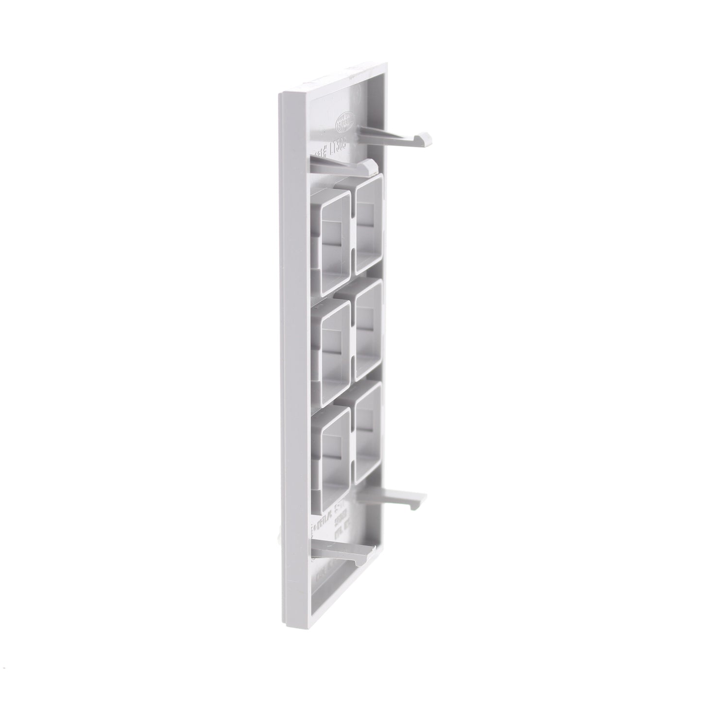 Hubbell HBLLT309GY Gray 1-Gang 6-Port, Lucent PVC Rigid Custom Wallplate Cover