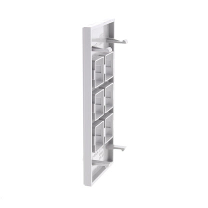 Hubbell HBLLT309GY Gray 1-Gang 6-Port, Lucent PVC Rigid Custom Wallplate Cover