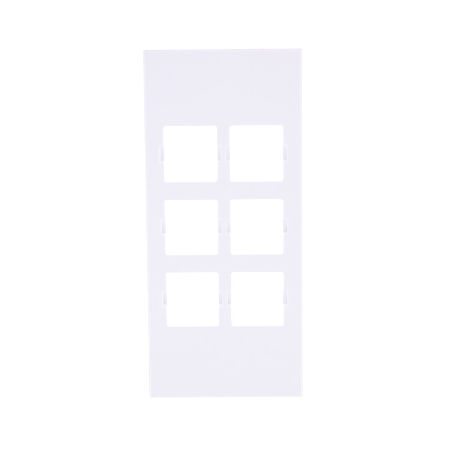 Hubbell HBLLT309WA White 1-Gang 6-Port, Lucent PVC Rigid Custom Wallplate 25pcs