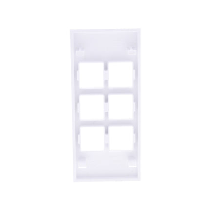 Hubbell HBLLT309WA White 1-Gang 6-Port, Lucent PVC Rigid Custom Wallplate 25pcs