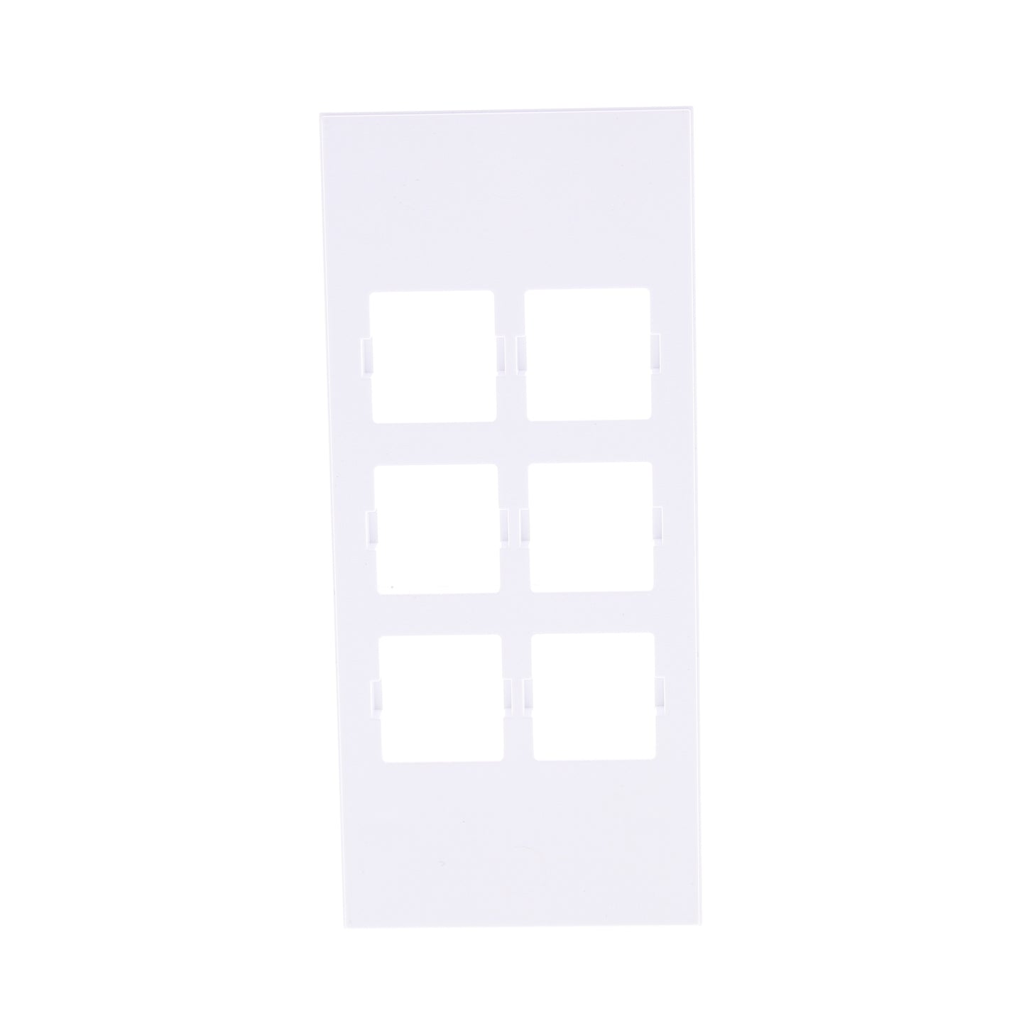 Hubbell HBLLT309WA White 1-Gang 6-Port, Lucent PVC Rigid Custom Wallplate Cover