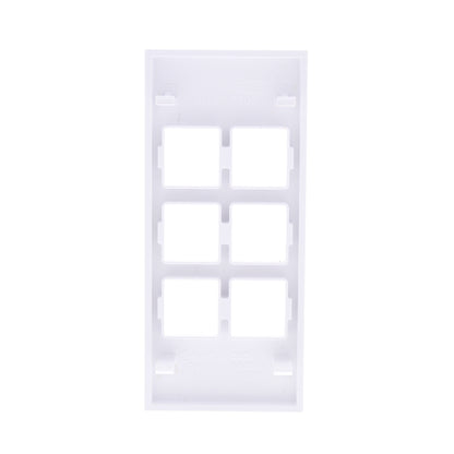 Hubbell HBLLT309WA White 1-Gang 6-Port, Lucent PVC Rigid Custom Wallplate Cover