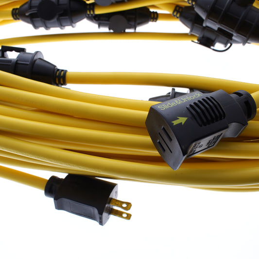 Hubbell Temporary HBLREP182S100 LED Light String Cord 100 Ft 18/2 10 Base